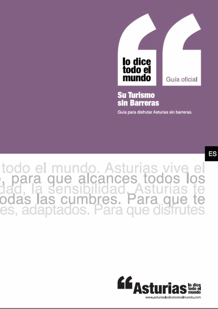Portada Guía para disfrutar Asturias sin barreras
